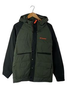 Columbia◆ナイロンジャケット/M/カーキ/ブラッナイロン/PM3835/HYPE WOLF HOODE JACKET/中綿