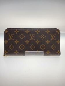 LOUIS VUITTON◆ポルト・フォイユ・アンソリット_モノグラム・キャンバス_BRW_ローズ/PVC/BRW/総柄/レディース