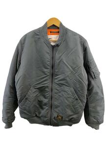 WTAPS◆16AW/MA-1 JACKET NYLON TWILL/XL/ナイロン/GRY/無地/162GWDT-JKM04