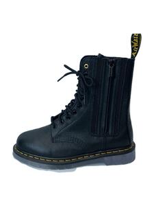 Dr.Martens◆10-EYE SIDE GORE BOOTS/UK8/BLK/レザー/1490 DOUBLE ZIP YV//