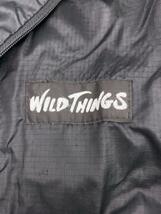 WILDTHINGS◆USA製/ナイロンパーカー/ナイロンジャケット/M/ナイロン/BLK/無地_画像3