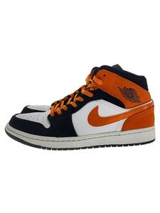 NIKE◆AIR JORDAN 1 MID/エアジョーダン1ミッド/ブラック/554724-058/27cm/BLK