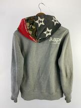 AAPE BY A BATHING APE◆ジップパーカー/M/コットン/GRY_画像2