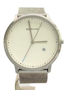 BERING◆クォーツ腕時計/アナログ/ステンレス/WHT/SLV/11139-004