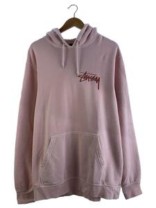 STUSSY◆ロゴパーカー/L/コットン/PNK