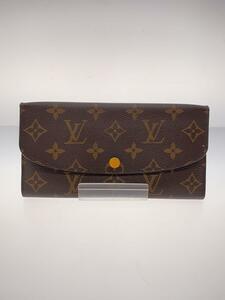 LOUIS VUITTON◆ポルト・フォイユ・エミリー_モノグラム・キャンバス_BRW_ミモザ/PVC/ブラウン/レディース//