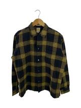 sanca◆TWEED CHECK ONE UP OPEN/2/コットン/YLW/日本製/S19FSH05//_画像1