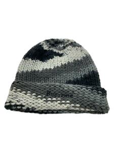 Supreme◆ニットキャップ/-/アクリル/GRY/メンズ/gradient stripe beanie