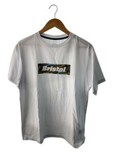 F.C.R.B.(F.C.Real Bristol)◆カモフラボックスロゴTシャツ/L/コットン/WHT/FCRB-222076