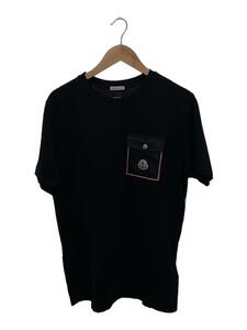 MONCLER◆ナイロンポケット Tシャツ/M/コットン/BLK