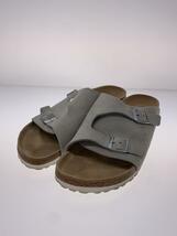 BIRKENSTOCK◆チューリッヒ/サンダル/26cm/GRY/レザー_画像2