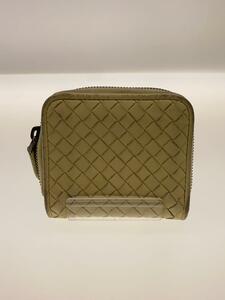 BOTTEGA VENETA◆2つ折り財布/レザー/IVO/無地/レディース