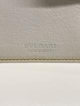 BVLGARI◆長財布/レザー/WHT/レディース_画像3