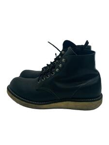 RED WING◆レースアップブーツ・6インチクラシックプレーントゥ/US8/BLK