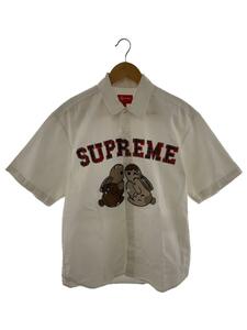 Supreme◆23SS/Bunnies S/S Work Shirt/半袖シャツ/S/コットン/WHT