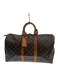 LOUIS VUITTON◆キーポル50_モノグラム・キャンバス_BRW/PVC/BRW