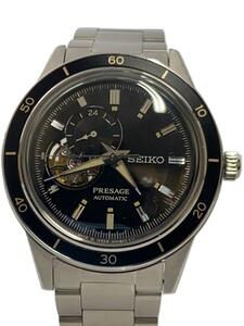 SEIKO◆PRESAGE/自動巻腕時計/アナログ/ステンレス/BLK/SLV/4R39-00Z0