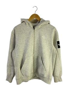 THE NORTH FACE◆SQUARE LOGO FULLZIP_スクエアロゴフルジップ/M/ポリエステル/GRY/無地