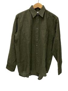 COMME des GARCONS SHIRT◆フランス製/長袖シャツ/S/ウール/GRN/無地