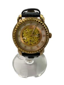 LOBOR* self-winding watch wristwatch / analogue / leather /BLK/LB1016