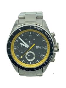 FOSSIL◆クォーツ腕時計/アナログ/ステンレス/BLK/SLV/SS/CH-2674