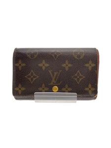 LOUIS VUITTON◆ポルト・モネ・ビエ・トレゾール_モノグラム・キャンバス_BRW/PVC/BRW/メンズ/M61730