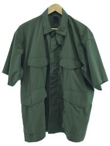 DAIWA PIER39◆TECH FRENCH MIL FIELD SHIRTS S/S/半袖シャツ/L/ポリエステル/カーキ/無地//