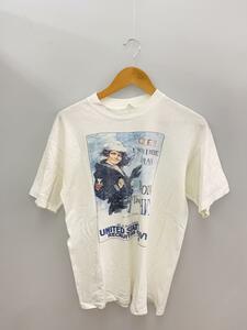 FLINT RIVER/Tシャツ/L/コットン/WHT/プリント/90s/アメリカ製/グッドプリント///