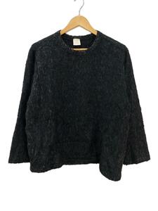 seya.◆GANZE SWEAT/ALPAGA SHAGGY FLEECE/セーター/M/コットン/BLK/ニット/黒//