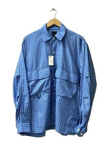 DAIWA PIER39◆TECH NEW ANGLERS SHIRTS/長袖シャツ/M/ポリエステル/BLU/チェック/BE-90023//