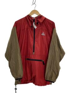 NIKE ACG◆90s/ANORAK JACKET/トップス/M/ナイロン/RED/無地