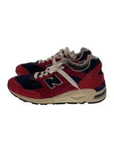 NEW BALANCE◆ローカットスニーカー/27cm/RED/スウェード/M990AD2