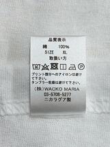 WACKO MARIA◆世界平和プロジェクト/Tシャツ/XL/コットン/WHT/無地_画像5