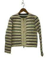 MONCLER◆ダウンジャケット/0/ナイロン/WHT/LONGUE SAISON/ヨゴレ有_画像1