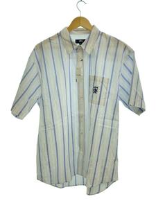 STUSSY◆24SS/BOXY SS SHIRT STRIPE/半袖シャツ/M/コットン/1110318