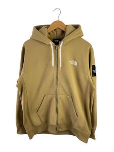 THE NORTH FACE◆SQUARE LOGO FULL ZIP_スクエアロゴフルジップ/L/ポリエステル/BRW