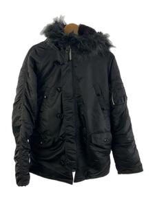 ALPHA INDUSTRIES* flight jacket /M/ nylon /BLK/ plain /20094-7201/N-3B