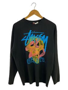 STUSSY◆長袖Tシャツ/XL/コットン/BLK/スカル/Mexico/ GLOBALROOTS