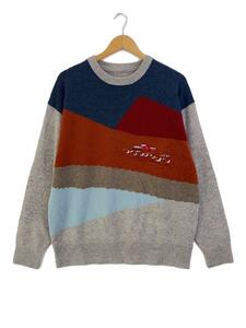 Whimsy* свитер ( тонкий )/XL/ шерсть /GRY/ одноцветный /wms-23ss-005