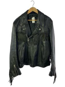 HARLEY DAVIDSON* double rider's jacket /48/ leather /BLK