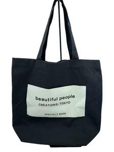 beautiful people◆SDGs name tag tote bag/トートバッグ/コットン/GRY/無地