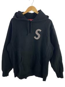 Supreme◆21SS Swarovski S Logo Hooded/パーカー/L/コットン/ブラック