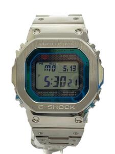 CASIO◆ソーラー腕時計_G-SHOCK/デジタル/シルバー/SS/GMW-B5000PC-1JF