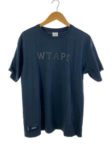 WTAPS◆Tシャツ/S/コットン/BLK/無地
