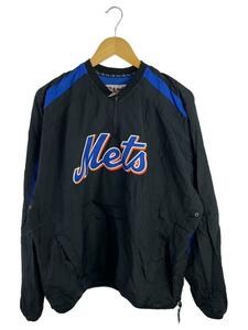 Majestic◆トップス/L/-/BLK/Mets/ハーフジップ/MLB