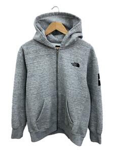 THE NORTH FACE◆SQUARE LOGO FULLZIP_スクエアロゴフルジップ/L/コットン/GRY