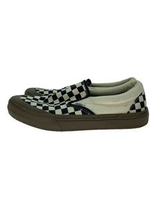 VANS◆BMX SLIP-ON Checkerboard BLACK GUM/ローカットスニーカー/26.5cm/WHT