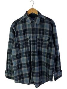 PENDLETON◆長袖シャツ/M/ウール/BLU/チェック