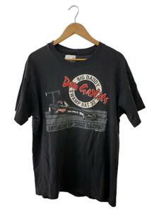 Hanes◆90S/DON GARLITS/プリントTシャツ/L/コットン/BLK/フェード・プリント割れ有