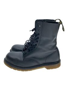 Dr.Martens◆10ホール/スチールトゥ/レースアップブーツ/UK9/ブラック/1919PW